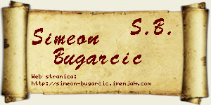 Simeon Bugarčić vizit kartica